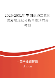 2025-2031年中國高純二氧化碳發(fā)展現(xiàn)狀分析與市場前景預(yù)測