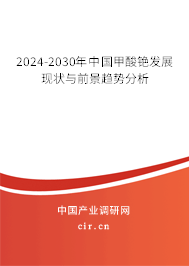 2024-2030年中國甲酸銫發(fā)展現(xiàn)狀與前景趨勢分析