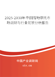 2025-2030年中國雪地摩托市場調(diào)研與行業(yè)前景分析報告