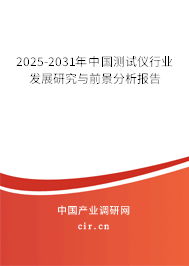 2025-2031年中國(guó)測(cè)試儀行業(yè)發(fā)展研究與前景分析報(bào)告