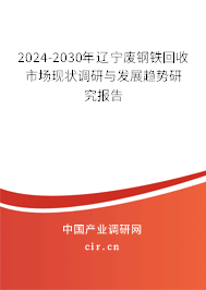 2024-2030年遼寧廢鋼鐵回收市場現(xiàn)狀調研與發(fā)展趨勢研究報告