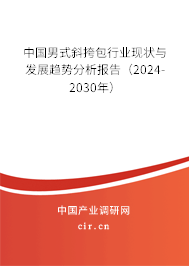 中國(guó)男式斜挎包行業(yè)現(xiàn)狀與發(fā)展趨勢(shì)分析報(bào)告（2024-2030年）