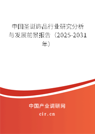 中國圣誕飾品行業(yè)研究分析與發(fā)展前景報(bào)告（2024-2030年）