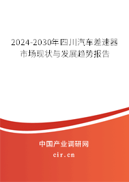 2024-2030年四川汽車差速器市場現狀與發(fā)展趨勢報告