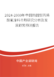 2024-2030年中國熱固型丙烯酸氟涂料市場研究分析及發(fā)展趨勢預(yù)測報告