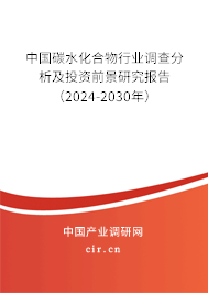 中國碳水化合物行業(yè)調(diào)查分析及投資前景研究報(bào)告（2024-2030年）