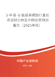 3-甲基-6-氨基苯磺酸行業(yè)現(xiàn)狀調(diào)研分析及市場(chǎng)前景預(yù)測(cè)報(bào)告（2025年版）