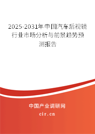 2025-2031年中國汽車后視鏡行業(yè)市場分析與前景趨勢預(yù)測報告