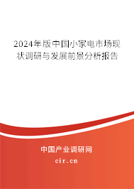 2024年版中國小家電市場現(xiàn)狀調(diào)研與發(fā)展前景分析報(bào)告