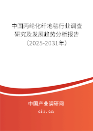 中國(guó)丙綸化纖地毯行業(yè)調(diào)查研究及發(fā)展趨勢(shì)分析報(bào)告（2025-2031年）