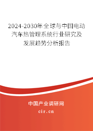 2024-2030年全球與中國電動(dòng)汽車熱管理系統(tǒng)行業(yè)研究及發(fā)展趨勢(shì)分析報(bào)告