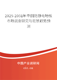 2025-2031年中國防靜電地板市場(chǎng)調(diào)查研究與前景趨勢(shì)預(yù)測(cè)