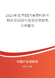 2025年版中國汽車塑料件市場現(xiàn)狀調(diào)研與發(fā)展前景趨勢分析報(bào)告