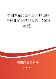 中國汽車應(yīng)急電源市場調(diào)研與行業(yè)前景預(yù)測報(bào)告（2024年版）