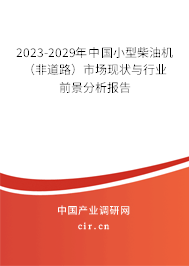 2023-2029年中國(guó)小型柴油機(jī)（非道路）市場(chǎng)現(xiàn)狀與行業(yè)前景分析報(bào)告