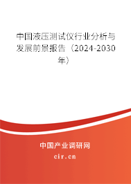 中國液壓測試儀行業(yè)分析與發(fā)展前景報告（2024-2030年）