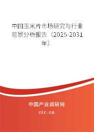 中國(guó)玉米片市場(chǎng)研究與行業(yè)前景分析報(bào)告（2025-2031年）