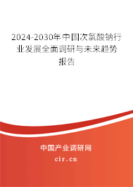 2024-2030年中國次氯酸鈉行業(yè)發(fā)展全面調(diào)研與未來趨勢報(bào)告