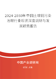 2024-2030年中國土壤銅污染治理行業(yè)現(xiàn)狀深度調(diào)研與發(fā)展趨勢報(bào)告