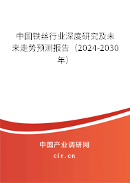 中國鐵絲行業(yè)深度研究及未來走勢預(yù)測報告（2024-2030年）