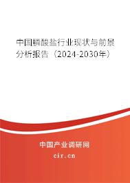 中國膦酸鹽行業(yè)現(xiàn)狀與前景分析報(bào)告（2024-2030年）