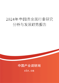 2024年中國貴金屬行業(yè)研究分析與發(fā)展趨勢報告