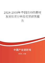 2024-2030年中國高純鎢靶材發(fā)展現(xiàn)狀分析及前景趨勢報告