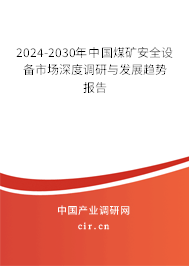 2024-2030年中國煤礦安全設(shè)備市場深度調(diào)研與發(fā)展趨勢報告