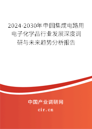 2024-2030年中國(guó)集成電路用電子化學(xué)品行業(yè)發(fā)展深度調(diào)研與未來(lái)趨勢(shì)分析報(bào)告