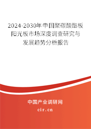 2024-2030年中國聚碳酸酯板陽光板市場深度調(diào)查研究與發(fā)展趨勢分析報告