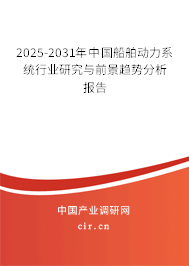 2025-2031年中國船舶動力系統(tǒng)行業(yè)研究與前景趨勢分析報告