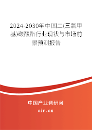 2024-2030年中國(guó)二(三氯甲基)碳酸酯行業(yè)現(xiàn)狀與市場(chǎng)前景預(yù)測(cè)報(bào)告