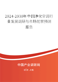 2024-2030年中國凈化空調(diào)行業(yè)發(fā)展調(diào)研與市場前景預(yù)測報告