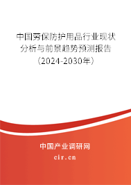 中國勞保防護(hù)用品行業(yè)現(xiàn)狀分析與前景趨勢預(yù)測報(bào)告（2024-2030年）