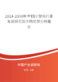 2024-2030年中國小家電行業(yè)發(fā)展研究及市場前景分析報(bào)告