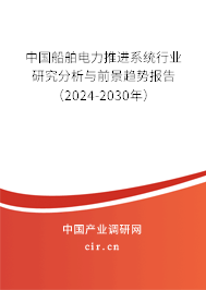 中國船舶電力推進系統(tǒng)行業(yè)研究分析與前景趨勢報告（2024-2030年）