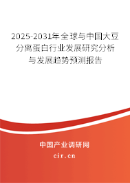 2025-2031年全球與中國大豆分離蛋白行業(yè)發(fā)展研究分析與發(fā)展趨勢預測報告