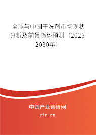 全球與中國干洗劑市場現(xiàn)狀分析及前景趨勢預(yù)測（2025-2030年）