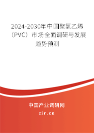 2024-2030年中國(guó)聚氯乙烯（PVC）市場(chǎng)全面調(diào)研與發(fā)展趨勢(shì)預(yù)測(cè)