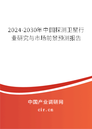 2024-2030年中國探測衛(wèi)星行業(yè)研究與市場前景預(yù)測報(bào)告