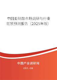 中國亞硝酸市場調研與行業(yè)前景預測報告（2025年版）