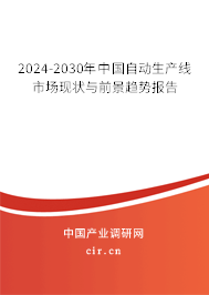 2024-2030年中國自動生產(chǎn)線市場現(xiàn)狀與前景趨勢報告