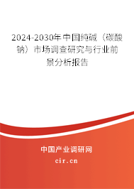 2024-2030年中國(guó)純堿（碳酸鈉）市場(chǎng)調(diào)查研究與行業(yè)前景分析報(bào)告