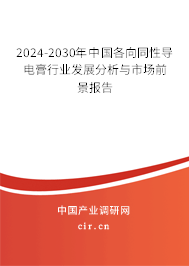 2024-2030年中國各向同性導(dǎo)電膏行業(yè)發(fā)展分析與市場前景報(bào)告