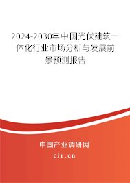 2024-2030年中國(guó)光伏建筑一體化行業(yè)市場(chǎng)分析與發(fā)展前景預(yù)測(cè)報(bào)告