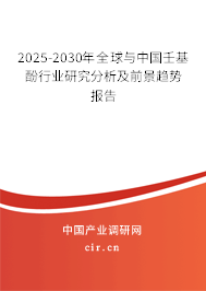 2025-2030年全球與中國壬基酚行業(yè)研究分析及前景趨勢(shì)報(bào)告