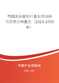 中國(guó)洗染服務(wù)行業(yè)現(xiàn)狀調(diào)研與前景分析報(bào)告（2024-2030年）