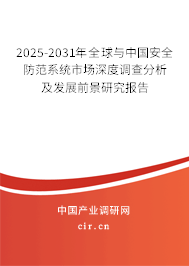 2024-2030年全球與中國安全防范系統(tǒng)市場深度調(diào)查分析及發(fā)展前景研究報告