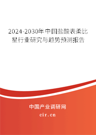 2024-2030年中國鹽酸表柔比星行業(yè)研究與趨勢預(yù)測報告