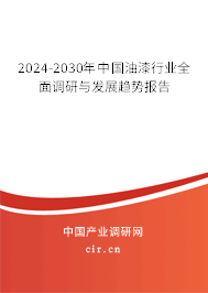 2024-2030年中國油漆行業(yè)全面調(diào)研與發(fā)展趨勢報告